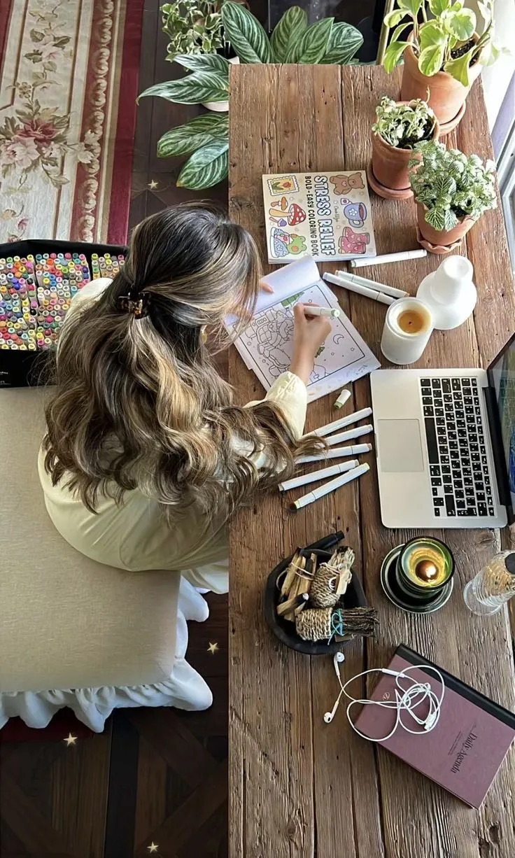 Architectural workspace with natural window light